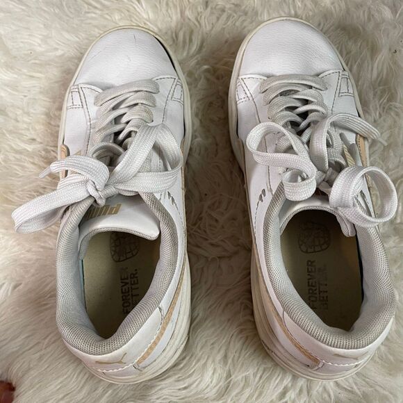 PUMA Smash Platform 3.0 Women’s Sneakers Style 390758-03 Peach White Size 7 - Picture 9 of 13